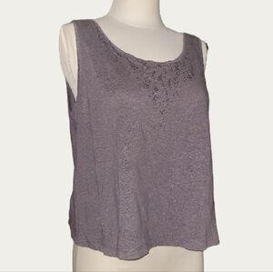 EILEEN FISHER Organic Linen Jersey Scoop Neck Tank
